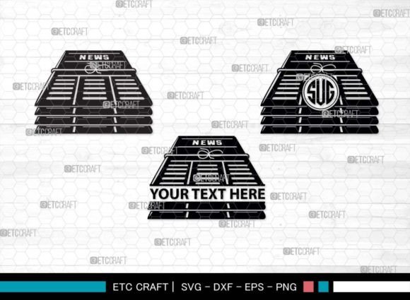 Download Newspaper SVG Monogram, Paper Silhouette - Premium Resources
