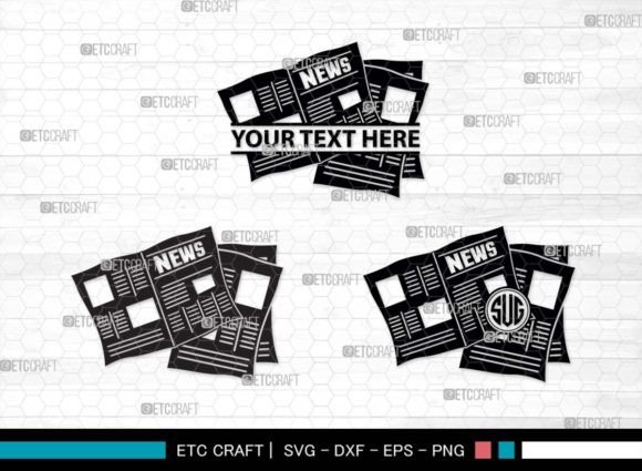 Download Newspaper SVG Monogram, Paper Silhouette - Newspaper svg Collection