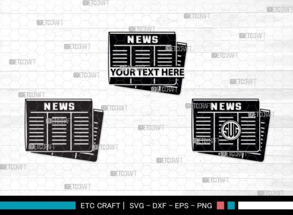 Download Newspaper SVG Monogram, Paper Silhouette - Premium Resources