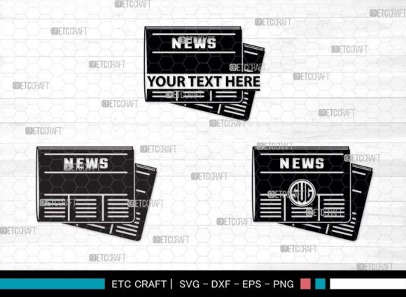 Download Newspaper SVG Monogram, Paper Silhouette - Premium Resources