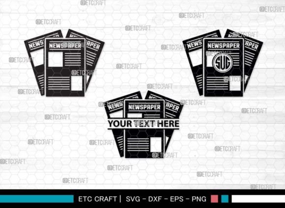 Download Newspaper SVG Monogram, Paper Silhouette - Newspaper svg Collection