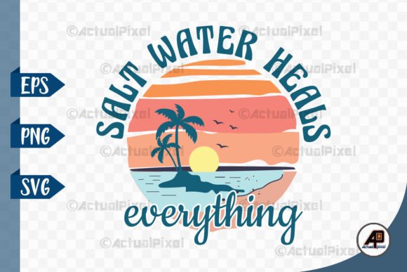 Download Salt Water Heals Everything Summer Quote - Summer quote Collection