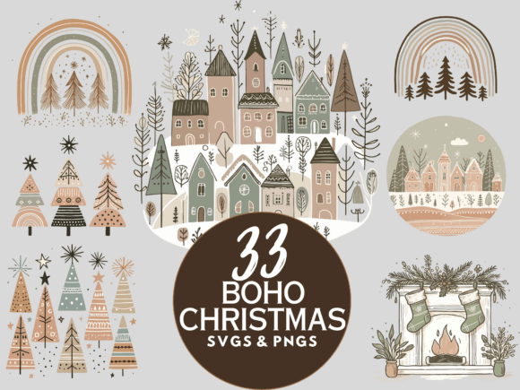 Download Cute Boho Christmas SVG PNG - Premium Resources