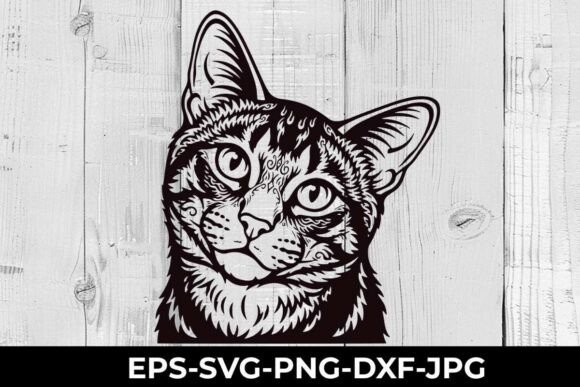 Download Somali Face Cat Black and White Svg - Black and white svg Collection