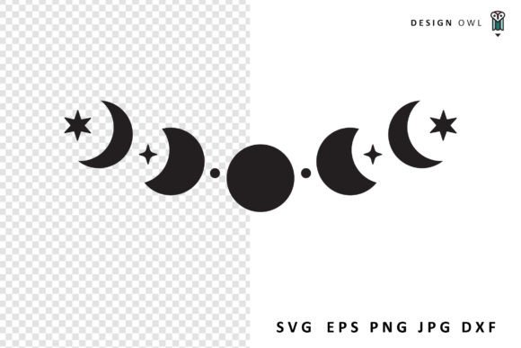 Download Moon Phases Flourish - Celestial SVG - Celestial svg Collection