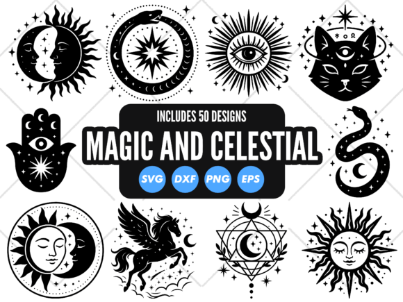 Download Magic and Celestial SVG Bundle, Moon SVG - Celestial svg Collection