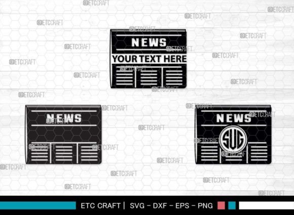 Download Newspaper SVG Monogram, Paper Silhouette - Premium Resources
